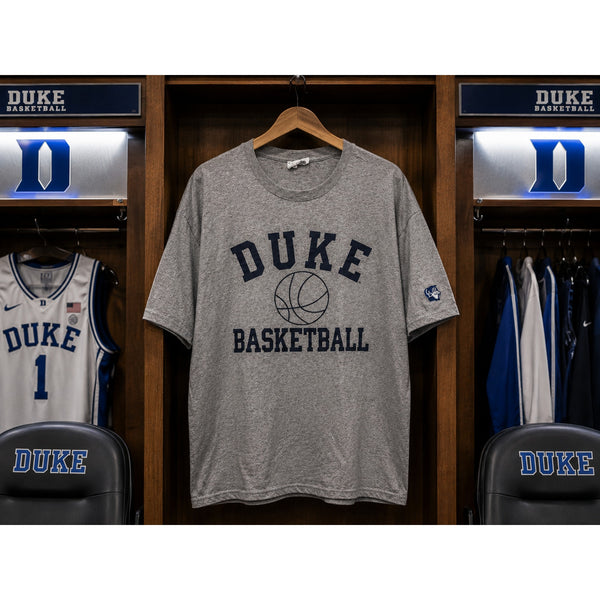 Duke Blue Devils Basketball T-Shirt Vintage 90s USA Heather Gray Men's XL Rare