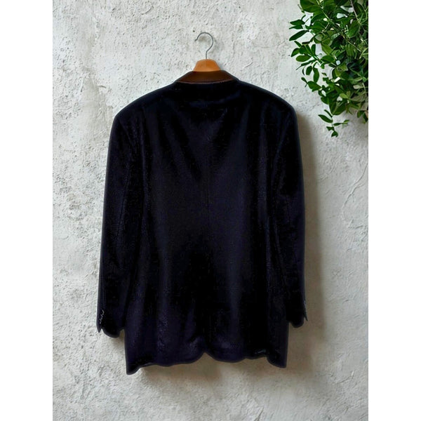 Saks Fifth Avenue Loro Piana Cashmere Stuartwood Blazer 48L Black Made Canada