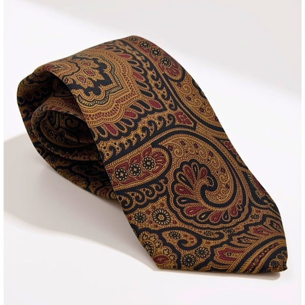 J Press Burlington Knot Paisley Madder Silk Tie Handmade England Mens Necktie