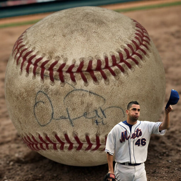 Oliver Perez Signed Game Used Baseball Rawlings MLB Mets Pirates Padres