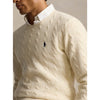 Polo Ralph Lauren Cable Knit Sweater Men's L Cream Wool Cashmere Pony