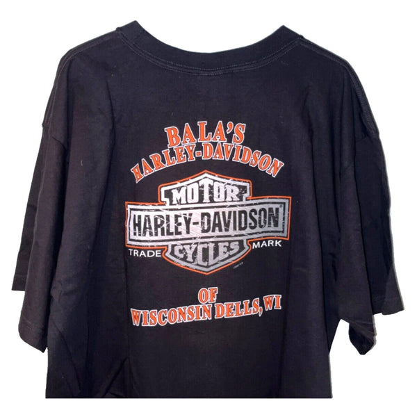 Harley Davidson Wisconsin Diverse Power Bald Eagle USA 2XL Rare Biker T Shirt