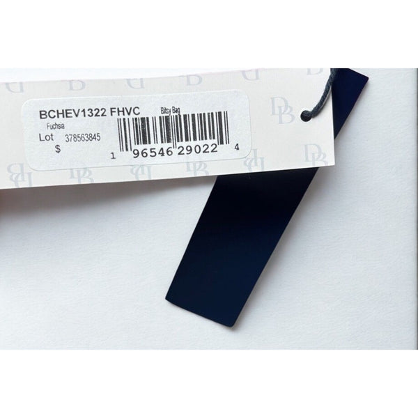 Dooney & Bourke Bitsy Bag Chevron Fuchsia Pink Canvas Leather Satchel NWT