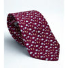 Salvatore Ferragamo Vintage Silk Tie Italy Floral Hand Made 100% Luxury Red