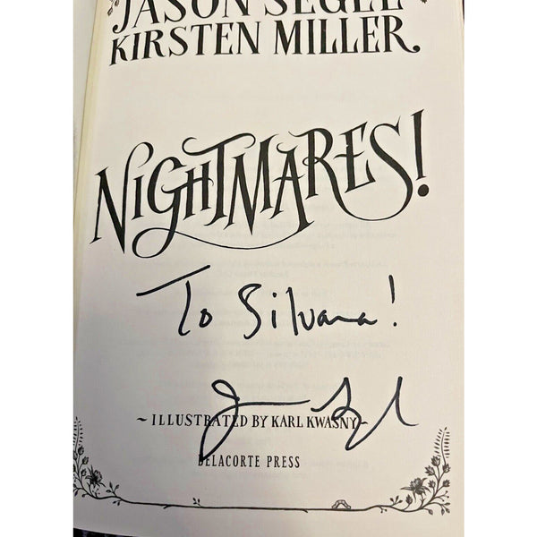 "Nightmares!" Author Jason Segel 2014 Signed Hardcover Book with Dust Jacket