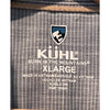 Kuhl Karib Stripe Shirt Men's XL Gray Short Sleeve Performance Button Up 7460