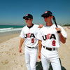 Team USA Baseball Jersey Russell Athletic White 2000 Olympics Sz 44 (L) Vintage