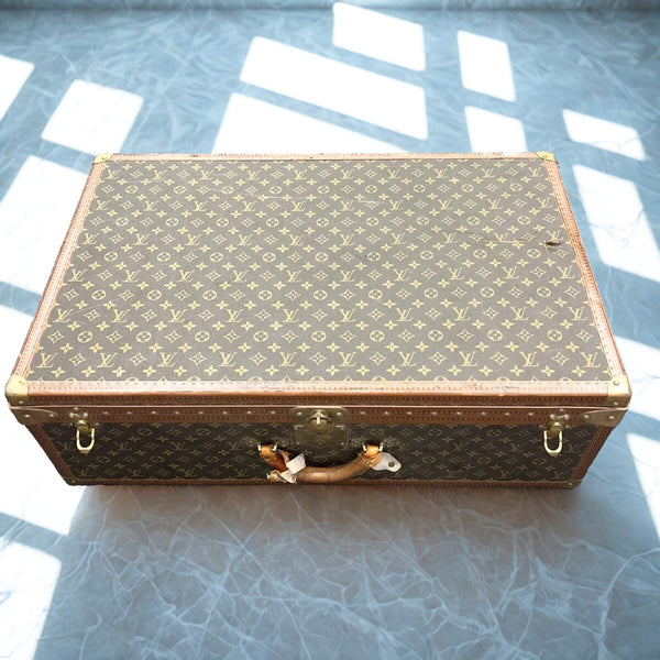 Louis Vuitton Rare Monogram "Ideal" Trunk Antique Steamer Travel Luggage