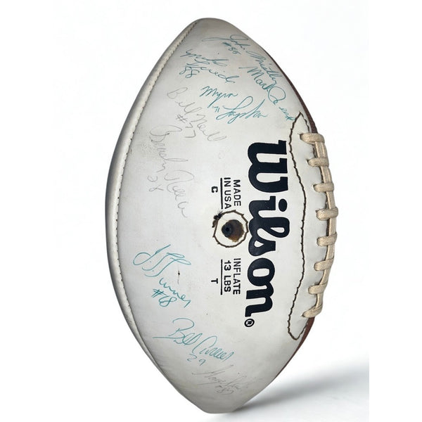 New York Giants 1981 Team Signed NFL Football Lawrence Taylor Rookie Year Rare