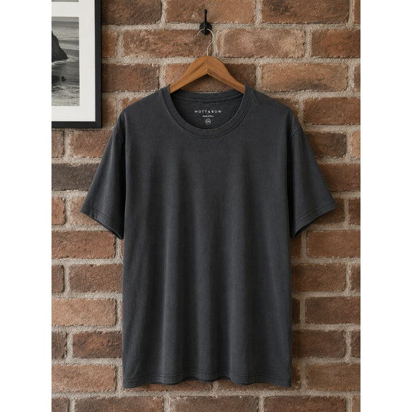 Mott & Bow Driggs Dark Grey Classic Crew T-Shirt Men's 2XL 100% Cotton EUC