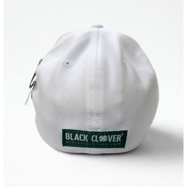 Black Clover Premium Clover 16 Flex Fit Hat White S/M Nick's Camp NWT Golf Cap