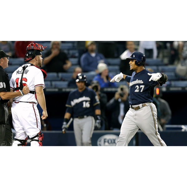 Carlos Gomez MLB 2015 Panini Prizm Auto Autograph Card #3