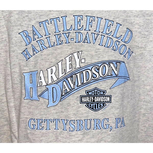 Harley Davidson Gettysburg Pennsylvania 2XL Rare Biker Ladies T Shirt Tee