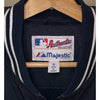 New York Yankees Majestic Authentic Dugout Jacket USA Flag Navy Sz S Vintage
