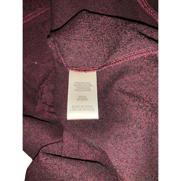 Max Studio Maxi Black Wine Dress Trumpet Sleeves Sz. XL NWT 8910J66