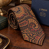 J Press Burlington Knot Paisley Madder Silk Tie Handmade England Mens Necktie