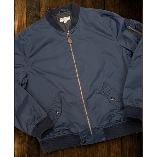 Wallace & Barnes J.Crew MA-1 Bomber Jacket Navy Mens XS Military Style