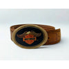 Harley Davidson 1983 Baron Solid Brass Belt Buckle USA Western Leather Vintage