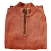 Vineyard Vines Mens Wool Mock Neck Half Zipped Pullover Sweater Orange Size L