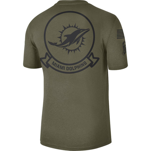 Miami Dolphins Nike 2019 Salute To Service Dri-FIT T-Shirt XL Olive NFL Tee