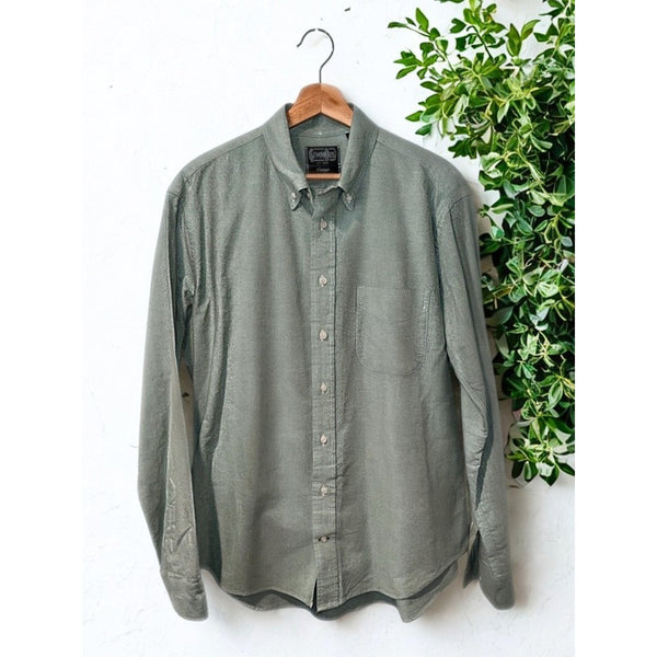 Gitman Bros Vintage Button Down Shirt Mens L Green Oxford USA Made Preppy Ivy