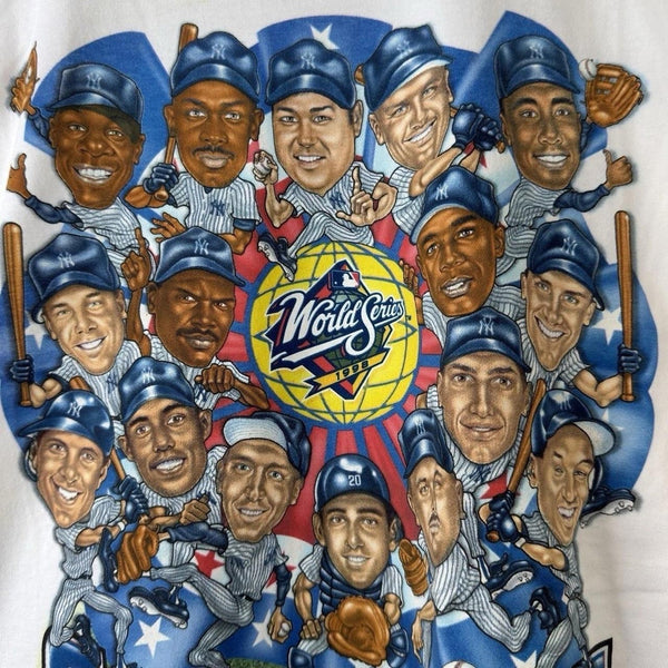 New York Yankees 1998 World Series Champions Caricature T-Shirt Youth 14/16 NWT