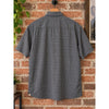 Kuhl Karib Stripe Shirt Men's XL Gray Short Sleeve Performance Button Up 7460