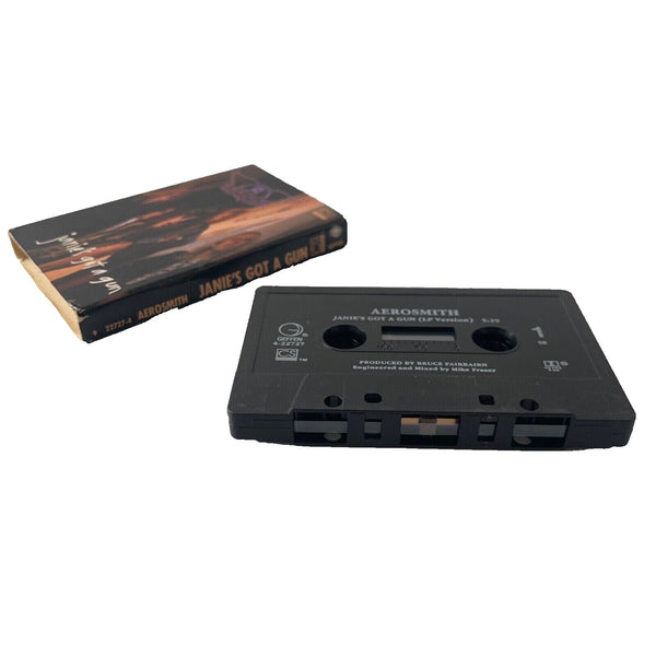 Aerosmith - Janie’s Got a Gun / Voodoo Medicine Man (1989) Cassette Single EX