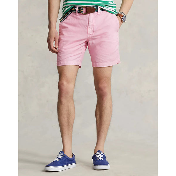 Polo Ralph Lauren 8-Inch Straight Fit Linen Cotton Shorts Pink Sz. 31 NWT