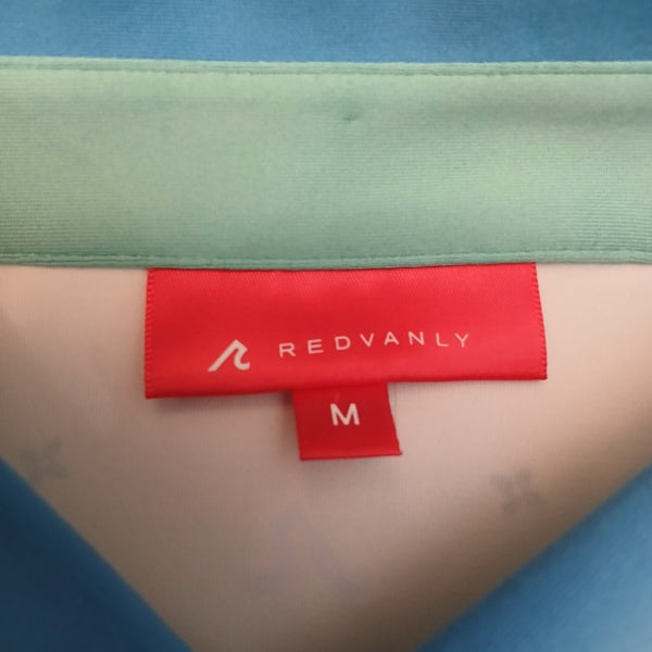 Redvanly Golf Polo Shirt Sz. Medium White Savile Geometric Performance NWT $105