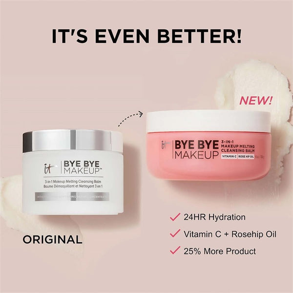 IT Cosmetics Bye Bye Makeup 3-in-1 Cleansing Balm Vitamin C 4oz Makeup Remover