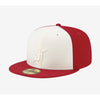 Fear Of God Essentials New Era 59FIFTY Hat Red White Fitted 7 1/8 NWT