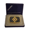 Estee Lauder Cobalt Blue Enamel Portrait Solid Perfume Compact NIB VTG