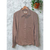 Buck Mason Pacific Twill One Pocket Button Up Shirt Mens Medium Brown