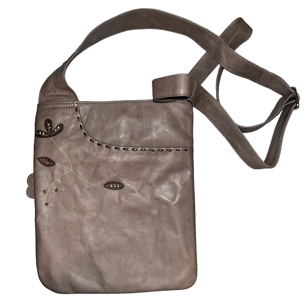 Radley London Pockets Medium Leather Crossbody Bag Cross-Stitch Floral Vtg NWT