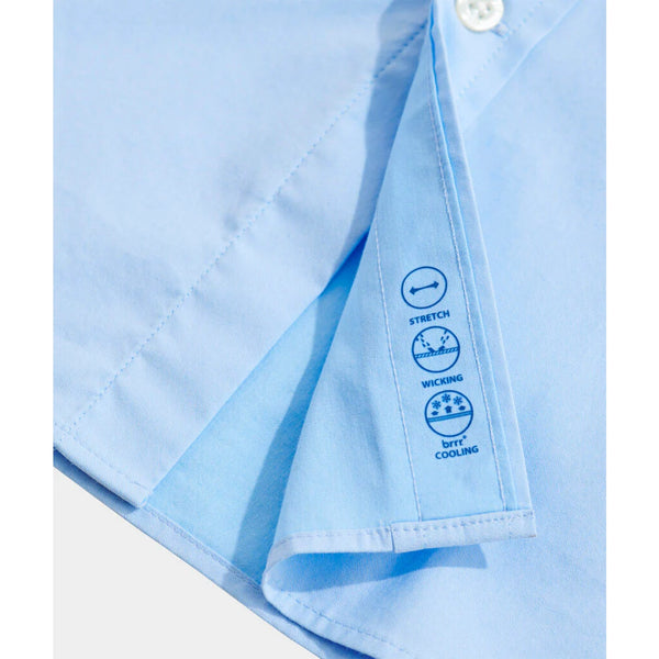 Vineyard Vines Breakwater Performance Cotton Shirt Mens Small Ocean Blue NWT