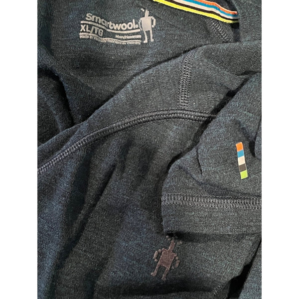 Smartwool Men's XL Merino Wool Long Sleeve Crewneck Base Layer Shirt Blue