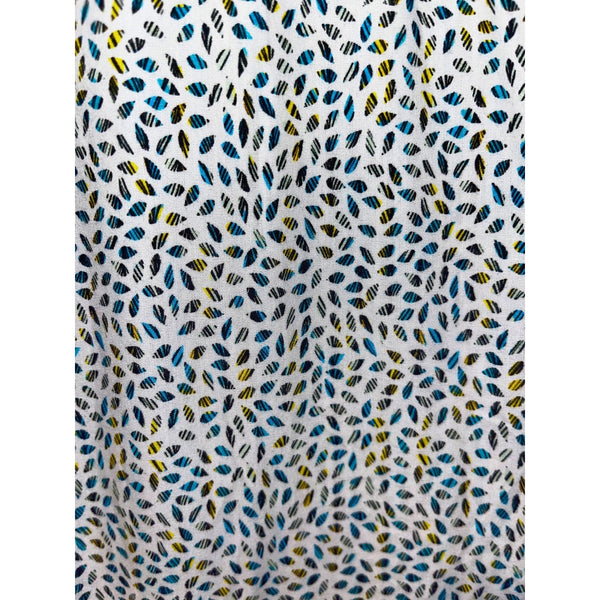 Robert Graham Shirt M Falling Leaves Flip Cuff Allover Print Cotton EUC