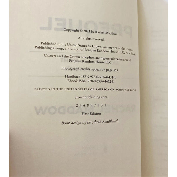 Rachel Maddow SIGNED Prequel Rare Sold Out First Edition