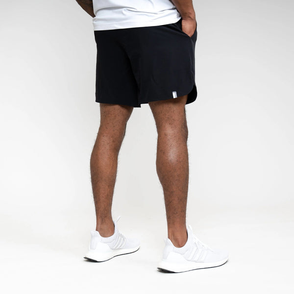 Rhoback Grit Gym Shorts 7" Lined Stretch Black Athletic Large Performance NWOT