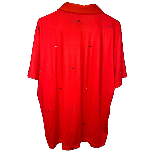 Redvanly Polo Shirt Mens XL Red Spotted Performance Stretch Golf Activewear