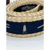 Polo Ralph Lauren Nautical Rope Belt Size 38 Lighthouse Knots D-Ring Vintage