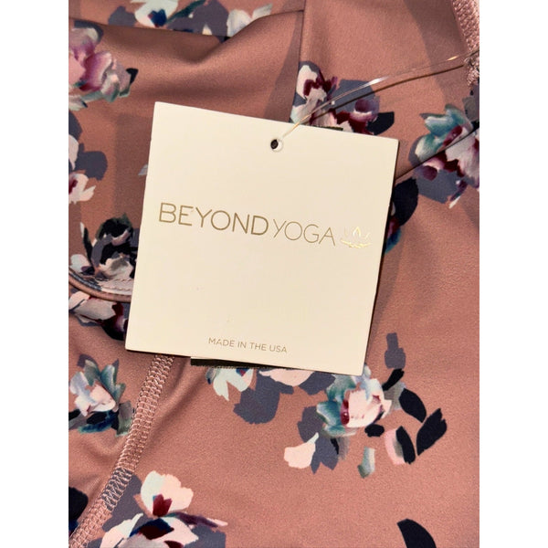 Beyond Yoga Olympus High Rise Impressionist Floral Blush Legging Activewear L
