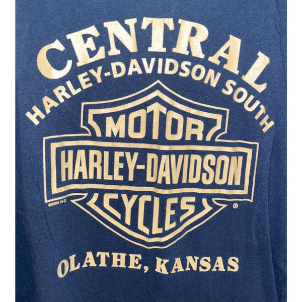 Harley Davidson Olathe Kansas 2XL Rare Biker Ladies Long Sleeve T Shirt