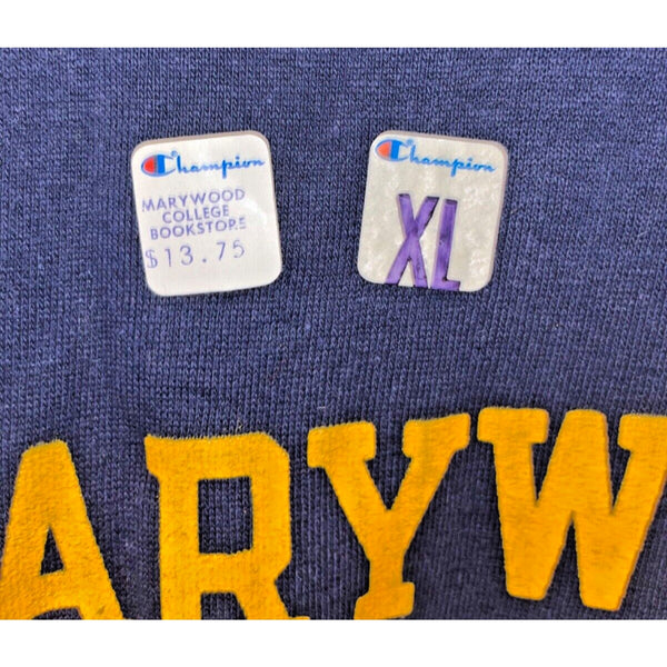 Marywood College Sweatshirt Champion Reverse Weave Sz. L Vintage 80s Deadstock