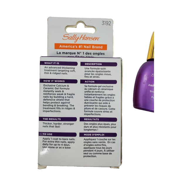 Sally Hansen Nail Treatment Miracle Nail Thickener #3192 Clear 0.45z.