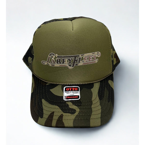 Larry Fleet Camo Otto Trucker Hat OSFM Country Singer Merch NWT