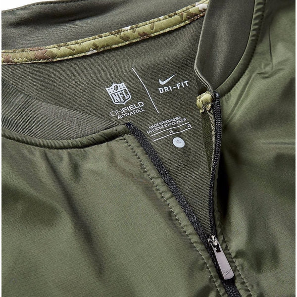 New York Giants Nike Salute to Service 1/2 Zip Pullover Men's M NWT NFL Olive