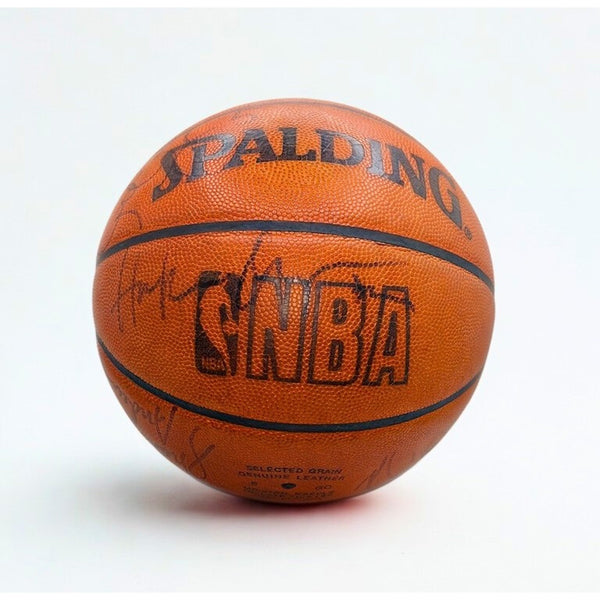 Houston Rockets Team Signed Game Used NBA Basketball 2000–01 Hakeem Final Season