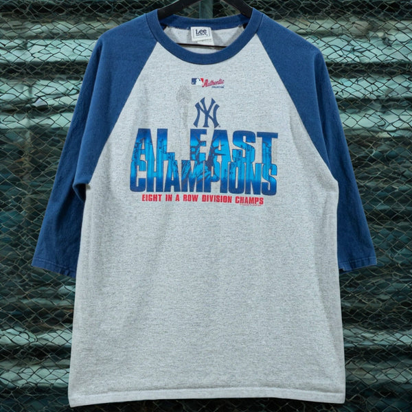 New York Yankees MLB 2005 AL East Champions Raglan T-Shirt XL Lee Sport